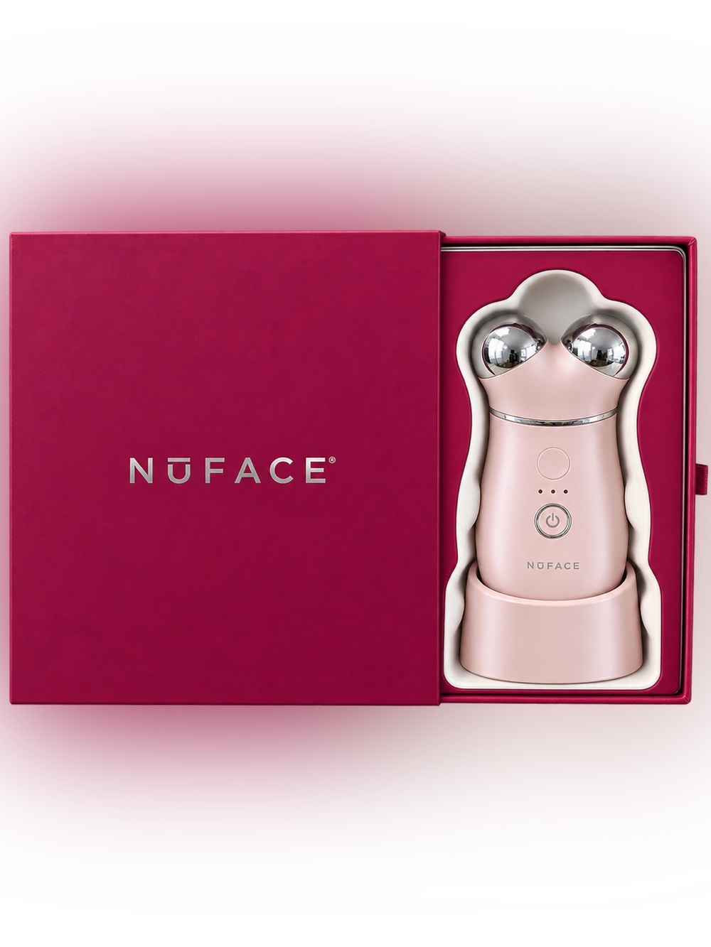 NuFACE Trinity+ Smart Facial Toning Device Sandy Rose w/ Box & Charger